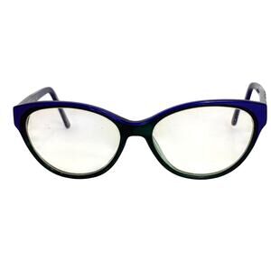 Outspoken-Mini Cat Eye Style Eyeglasses-OA1710-Blue/Teal-Unisex